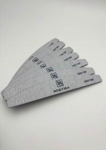 Пилка Nogtika Лодочка серая 100/180, 25 шт - Nogtika