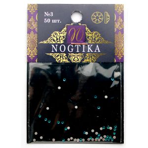 Стразы цветные BLUE ZIRCON Изумруд бирюза №3 (50 шт) Nogtika Swarovski - Nogtika