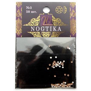 Стразы цветные Lt.PEACH Персик №3 (50 шт) Nogtika Swarovski - Nogtika