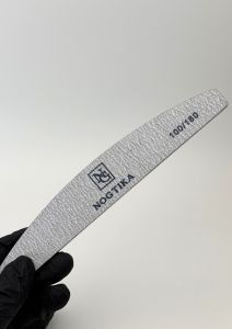 Пилка Nogtika Лодочка серая 100/180, 1 шт - Nogtika