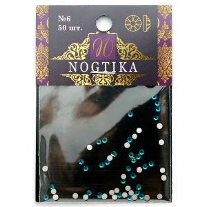 Стразы цветные BLUE ZIRCON Изумруд бирюза №6 (50 шт) Nogtika Swarovski - Nogtika