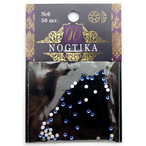 Стразы цветные Lt.SAPPHIRE Голубой сапфир №6 (50 шт) Nogtika Swarovski - Nogtika