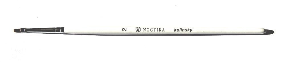 Кисть плоская №2 Kolinsky, NOGTIKA