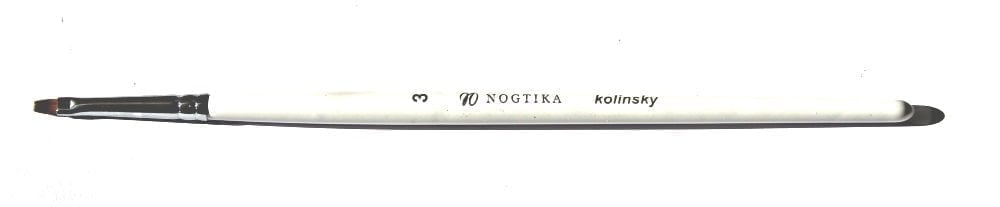Кисть плоская №3 Kolinsky, NOGTIKA