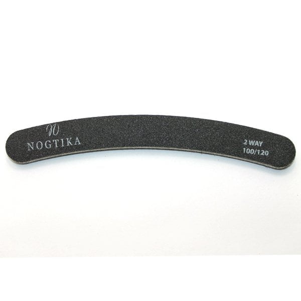 Пилка для ногтей NOGTIKA, черный- бумеранг (100/120).