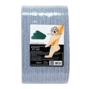 Сменные листы абразива для металлической основы для педикюра,МОЮЩАЯСЯ PF-100 50 шт, Global Fashion - Nogtika